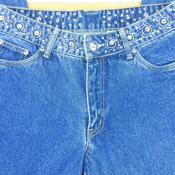 Vintage Lawman Western Cowgirl Jeans Rhinestones M - Picture 2 of 6